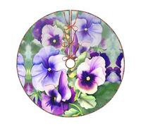 Pansy Perfection Print Christmas Tree Skirt Festive Decoration For The Perfect Holiday Ambience