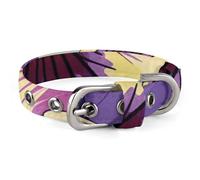 Pansy Perfection Print Dog Collar Adjustable Soft and Comfortable Puppy Collars with Metal Buckle Pet Collar for Small Medium Pet