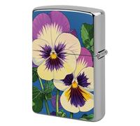 Pansy Perfection Print Lighter Case Pouch Double-Sided Metal Lighter Sleeve Scratch & Drop Resistant Lighters Protector Fits Standard Kerosene Lighters Pocket Protective Cover for Camping Party