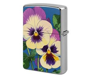 Pansy Perfection Print Lighter Case Pouch Double-Sided Metal Lighter Sleeve Scratch & Drop Resistant Lighters Protector Fits Standard Kerosene Lighters Pocket Protective Cover for Camping Party