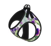 Pansy Perfection Printing Dog Summer Harness,Soft Light Puppy Vest,Breathable Pet Harness Reflective For Easy Walking