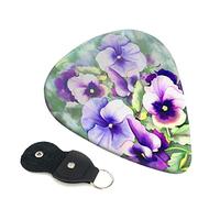 Pansy Perfection Set Of 6 Guitar Plectrums For Acoustic Guitar, Electric Guitar, Bass, Ukulele - Thin, Medium And Thick.