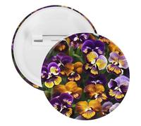 Pansy Perfection Tinplate Badge Personalized Round Brooch Large Craft Button Suitable for Teachers, Nurses, Doctors, Staff, Party Gift Accessories, style, 1PCS