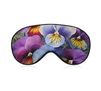 Pansy Perfection Travel Eye Mask Blackout Eye Mask for Sleeping Airplane Eyemask with Adjustable Strap Sleep Masks for Women Men Soft Night Blindfold Eyemask