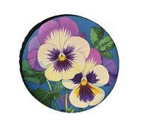 Pansy Perfection Universal Waterproof Trailer Wheel Cover Replacement Custom Tire Cover for Trailers Truck RV Off-Road 24-36 inch (fits 32