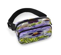 Pansy Perfection Waist Bag for Men Women Belt Bag Hip Pack with Zipper Full Printed Fanny Pack with Adjustable Strap