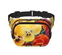 Pansy Perfectionwaist Bag for Men Women - Adjustable Double Fanny Pack for Travel, Sports, and Daily