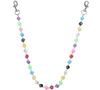 Pant Chains with Dices - Punk Accessories for Men Women, Jeans Wallet Skirt Belt Bag Pocket Chains, Hip Hop Streetwear, Gambling Charm, Waist Pendant, M, Resin Metal, No Gemstone