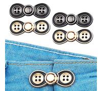 Pant Waist Tightener 4pcs Sewing Jean Buttons Pin DIY Adjustable Waist Adjuster Buckle for Pants Too Big Loose