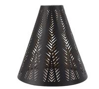 Pantalla de lámpara de Metal Pantalla de Hierro E26 E27 Pantalla de lámpara de cono con patrón prismático Iluminación decorativa para dormitorio Mesita de Noche Material de Hierro
