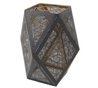 Pantalla de Metal E27 E26 Pantalla de lámpara hueca moderna poligonal para lámparas de mesa Luces colgantes Lámparas de Pie Óxido de Hierro forjado Fácil instalación 20 cm de