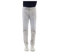 Pantalone delavè micro tramato in cotone stretch - male - PT Torino - Chinos - Gray - 2XL - Trousers 2XL