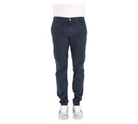 Pantalone in rasatello di cotone - male - PT Torino - Chinos - Blue - W33 - Trousers W33