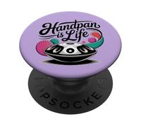 Pantam - Handpan is Life - colored design 1 - Fan Fun PopSockets Adhesive PopGrip