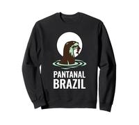 Pantanal Brazil Giant Otter River Sunset Sweatshirt
