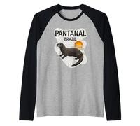 Pantanal Brazil Giant Otter Tropical Nature Raglan Baseball Tee