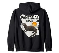 Pantanal Brazil Giant Otter Tropical Nature Zip Hoodie