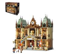 PANTASY Art School Building Set with LED Lights, European Modular Street Architecture Model, 3-Level Detailed Interior, Collectible Display Building for Adults