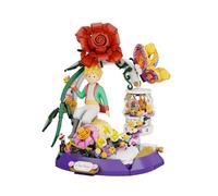 PANTASY Der kleine Prinz Sternengarten Construction Set, Romantic Model with Flowers and Glass Bell, Creative Building Game for Adults and Collectors