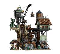 PANTASY GBC Gold Rush Mining Building Set, Motorized Ball Contraption Diorama with Gear System, Type-C Powered Interactive Brick Kit with 3 Minifigures, Mechanical Collectible Model for Adults