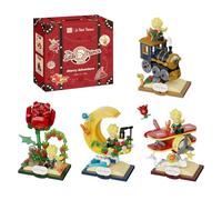 PANTASY Le Petit Prince Building Block Set Adults & Kids Collectible Brick Model, Rose, Train, Moon & Airplane Figures, Le Petit Prince Creative DIY Building Toys Gift for Fans of Stories