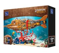 Pantasy Nautilus Steampunk Submarine Brick Model 2552pcs Retro Build PA85029