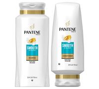 Pantene Argan Oil Shampoo 25.4 OZ and Conditioner 24 OZ for Dry Hair Smooth and Sleek Bundle Pack (Packaging May Vary)