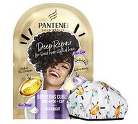 Pantene Gold Series Hair Mask & Reusable Shower Cap, Stocking Filler, Deep Repair Conditioner Hair Treatment, Curly Hair Products, 20ml, Gifts for Women