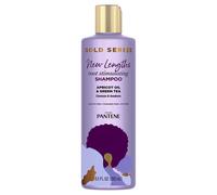 Pantene Gold Series New Lengths Root Stimulating Shampoo with Apricot Oil & Green Tea, for Natural, Textured, Curly, and Coily Hair, Sulfate-Free, Par