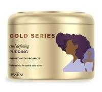 Pantene Hair Cream Treatment Sulfate Free Curl Defining Pudding Pro-V Gold Series for Natural and Curly Textured Hair 7.6 fl oz