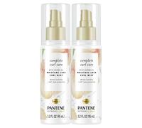 Pantene Heat Protectant Spray with Jojoba Oil for Curly Hair Nutrient Blends Moisture Lock Curl Mist Sulfate Free 3.2 fl oz Twin Pack