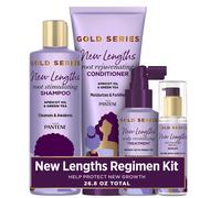 Pantene New Lengths Bundle with Root Stimulating Shampoo Rejuvenating Conditioner Scalp Revitalizing Treatment and Anti-Breakage Serum made with Ap