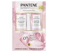 Pantene Nutrient Blends Miracle Moisture Boost Rose Water Shampoo & Conditioner Dual Pack for Dry Hair Sulfate Free