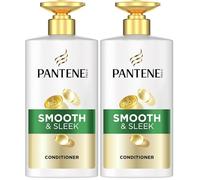 Pantene Pro-V Smooth & Sl onditioner 490ml for Frizzy, Dull Hair. Daily Conditioner. With Pro-Vitamin B5 and Nutrients Blend. Free From Mineral Oils and Colorants. Active Nutri-Plex Technology