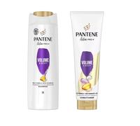 Pantene Pro-V Volume & Body Shampoo and Conditioner Set | 1 x 400ml Shampoo + 1 x 275ml Conditioner Tube | For Fine Hair | Adds Volume & Fullness | With Vitamin B7 & Antioxidants
