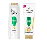 Pantene Smooth & Sleek Shampoo 500ml & Conditioner 350ml Set | Pro-V Formula with Argan Oil | Frizz Control & Healthy Shine