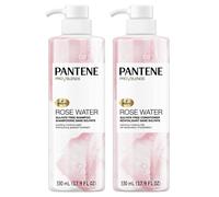 Pantene Sulfate Free Shampoo and Conditioner Set Rose Water Soothing and Moisturizing Infused with Vitamin B5 for all Hair Types Safe for Color T