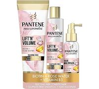 Pantene Volume Sulfate Free Shampoo and Conditioner Set + Leave-In Treatment, Sulfate Free Shampoo, Conditioner & Thickening Treatment, Gifts for Women 225ml/275ml/100ml