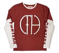 Pantera Frayed Band Logo Layered Long Sleeve T-Shirt in Red | Size: Small Pantera Red S