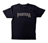 Rock Off officially licensed products Pantera Hi-Build Leaf Skull Band Logo T Shirt XL Black