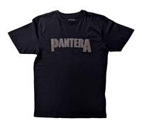 Pantera Hi-Build Leaf Skull Band Logo T-Shirt in Black | Size: Large Pantera Black L