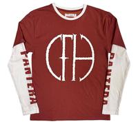 Pantera Men's Frayed Logo Layered Long-Sleeved T-Shirt in Red | Size: Large Pantera Red L