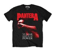 Pantera Vulgar Display of Power Black Cotton Album Artwork Logo T-Shirt Small