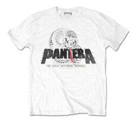 Pantera Men's Snake Cotton Logo T-Shirt in White | Size: Medium Pantera White M