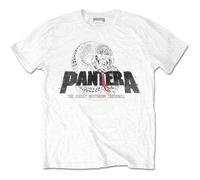 Pantera Official Tee T-Shirt Mens Unisex (Small) White