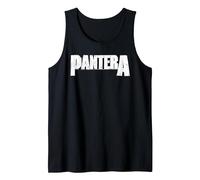 Pantera Official White Logo Tank Top, Men, Black, Small