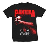 Pantera Red Vulgar Men's T-Shirt, Black, X-Large, Black, XL