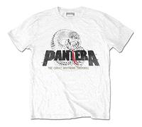 Pantera Snake Logo Official Tee T-Shirt Mens Unisex (Medium) White