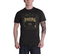 Pantera T Shirt 101 Proof Distressed Band Logo Official Mens Black M