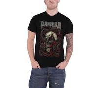 Pantera T Shirt Serpent Skull Distressed Band Logo Official Mens New Black